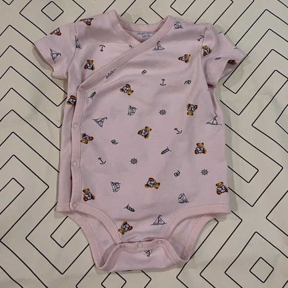 Ralph Lauren Pink Teddy Bear Onesie - Picture 1 of 6